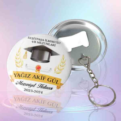 İsimli Kepli Mezuniyet Anahtarlığı