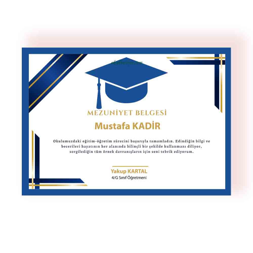 Mezuniyet Belgesi | Diploma ve Başarı Belge Mezuniyet Belgesi | Diploma ve Başarı Belge