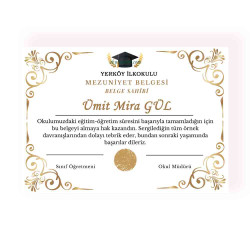 Mezuniyet Belgesi | Diploma ve Başarı Belge