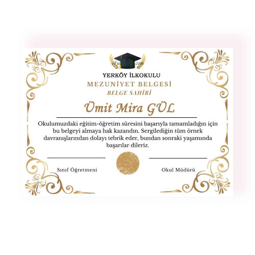 Mezuniyet Belgesi | Diploma ve Başarı Belge Mezuniyet Belgesi | Diploma ve Başarı Belge