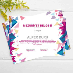 Mezuniyet Belgesi | Diploma ve Başarı Özelleştirilebilir