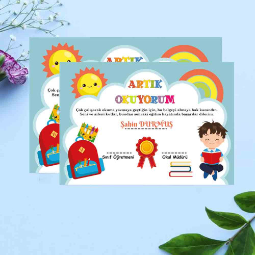 Okuma Becerisi Belgesi | Artık Okuyorum Sertifikası Okuma Becerisi Belgesi | Artık Okuyorum Sertifikası