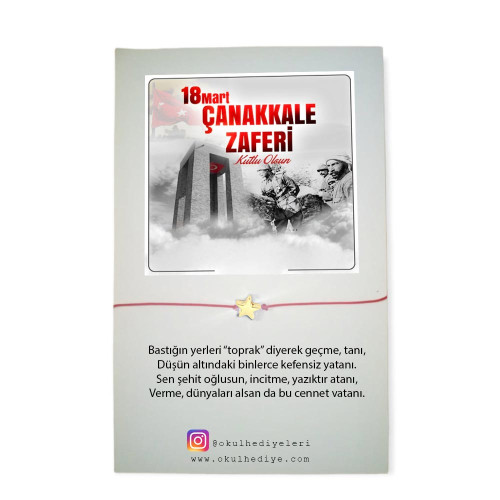 Çanakkale Zaferi Şans Bilekliği | Tarihi Ruhla Tasarlanmış Anlamlı Hediye