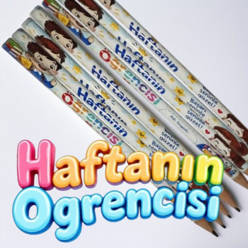 Haftanın Öğrencisi Temalı Özel Tasarım Kurşun Kalem - Motivasyon ve Ödül Kalemi Haftanın Öğrencisi Temalı Özel Tasarım Kurşun Kalem - Motivasyon ve Ödül Kalemi