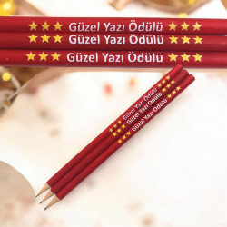 Kırmızı Güzel Yazı Ödülü Kalemi - Yıldızlı Motivasyon Kalemi Kırmızı Güzel Yazı Ödülü Kalemi - Yıldızlı Motivasyon Kalemi