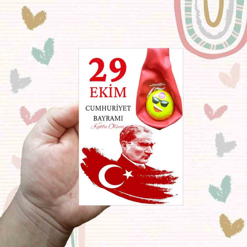 29 Ekim Cumhuriyet Bayramı Balon Kartı | Bayram Coşkusuna Tatlı ve Renkli Dokunuş 29 Ekim Cumhuriyet Bayramı Balon Kartı | Bayram Coşkusuna Tatlı ve Renkli Dokunuş