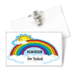 Okul Yaka Kartı Hoşgeldin | Klipsli PVC Tasarımıyla