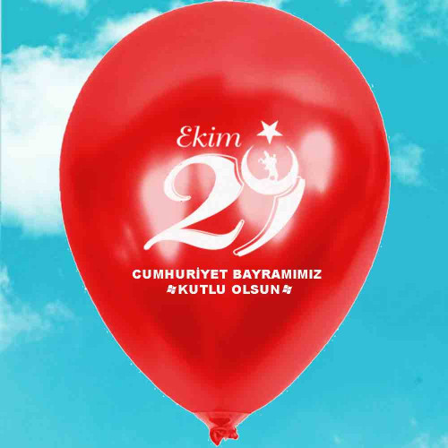 29 Ekim Cumhuriyet Bayramı Balonu | Türk Bayraklı Özel Tasarım 29 Ekim Cumhuriyet Bayramı Balonu | Türk Bayraklı Özel Tasarım