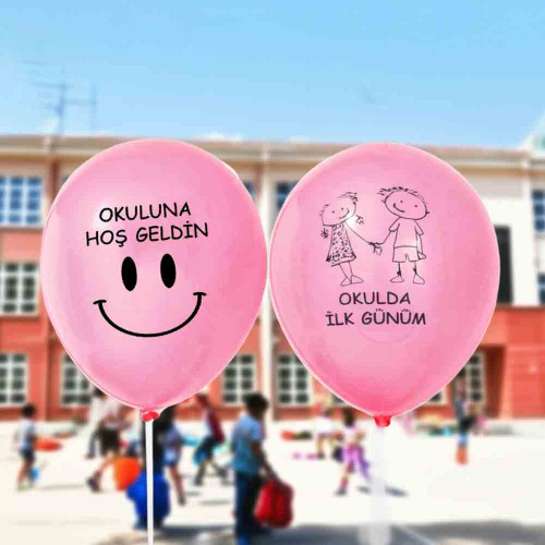 Okulda İlk Gün Balonu - Mavi Renk | Hoş Geldin Yazılı | Anaokulu ve İlkokul İçin Okulda İlk Gün Balonu - Mavi Renk | Hoş Geldin Yazılı | Anaokulu ve İlkokul İçin