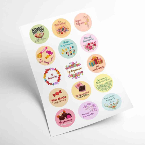 Bayram Temalı Yuvarlak Sticker Seti - Ramazan ve Kurban Bayramı Şekerlik / Hediye Kesesi Etiketi (15'li) Bayram Temalı Yuvarlak Sticker Seti - Ramazan ve Kurban Bayramı Şekerlik / Hediye Kesesi Etiketi (15'li)