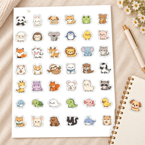 Minik Hayvanlar Çıkartma Seti - A4 Yaprak 40'lı Hazır Kesilmiş Küçük Boyutlu Sevimli Hayvan Sticker Minik Hayvanlar Çıkartma Seti - A4 Yaprak 40'lı Hazır Kesilmiş Küçük Boyutlu Sevimli Hayvan Sticker