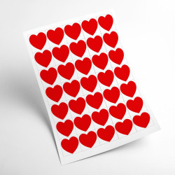 Kırmızı Kalp Sticker | Yapışkanlı Paket Süsleme ve Hediye Etiketi Kırmızı Kalp Sticker | Yapışkanlı Paket Süsleme ve Hediye Etiketi