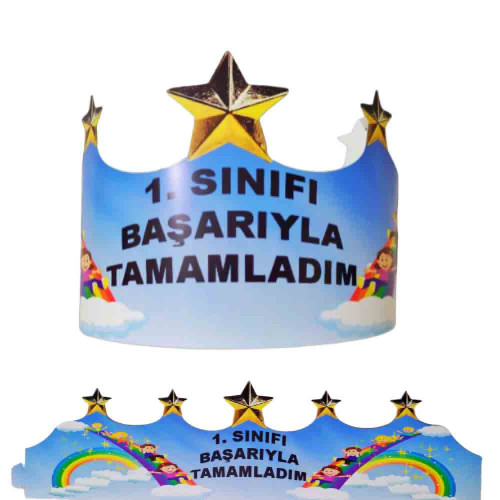 1. Sınıfı Başarıyla Tamamladım Tacı | Ayarlanabilir Taç 1. Sınıfı Başarıyla Tamamladım Tacı | Ayarlanabilir Taç