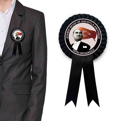 10 Kasım Atatürk'ü Anma Kokartı - Kişiye Özel Okul Adlı Atatürk Portreli Anma Töreni Rozeti 10 Kasım Atatürk'ü Anma Kokartı - Kişiye Özel Okul Adlı Atatürk Portreli Anma Töreni Rozeti