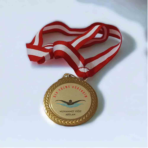 Ben Yüzme Öğrendim Madalyası | Kişiselleştirilebilir Spor Başarı Madalyası Ben Yüzme Öğrendim Madalyası | Kişiselleştirilebilir Spor Başarı Madalyası