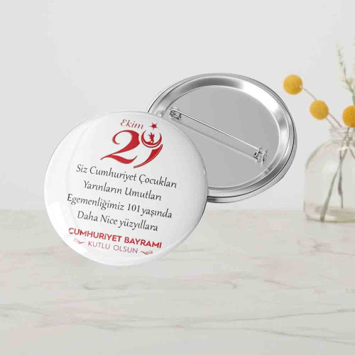 29 Ekim Cumhuriyet Bayramı Rozeti | Özel Tasarım Metal Rozet 29 Ekim Cumhuriyet Bayramı Rozeti | Özel Tasarım Metal Rozet