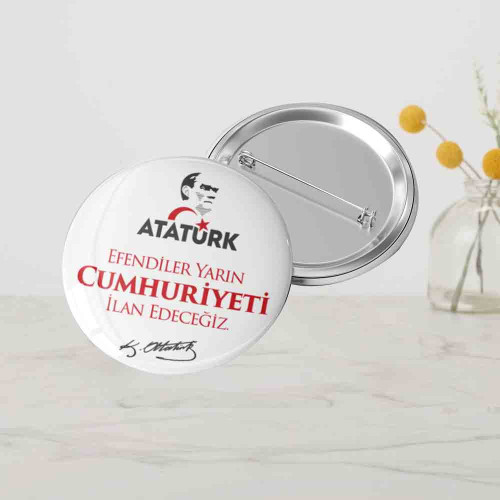 29 Ekim Cumhuriyet Bayramı Rozeti | Özel Tasarım Metal Rozet 29 Ekim Cumhuriyet Bayramı Rozeti | Özel Tasarım Metal Rozet