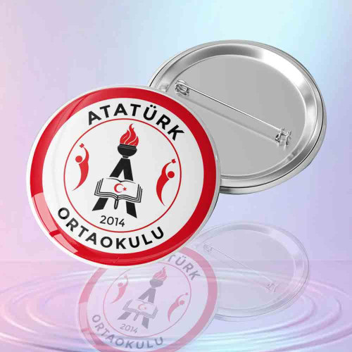 Okullar İçin Logolu Buton Rozet Okullar İçin Logolu Buton Rozet