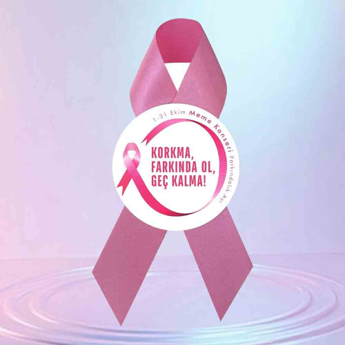 Meme Kanseri Farkındalık Rozeti - Pembe Kurdeleli ve Sloganlı Set Meme Kanseri Farkındalık Rozeti - Pembe Kurdeleli ve Sloganlı Set