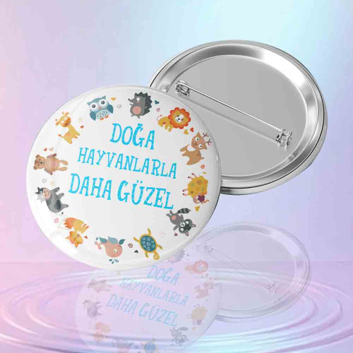 Doğa Hayvanlarla Daha Güzel Rozeti | Çocuklar için Hayvan Sevgisi ve Doğa Farkındalık Rozeti Doğa Hayvanlarla Daha Güzel Rozeti | Çocuklar için Hayvan Sevgisi ve Doğa Farkındalık Rozeti