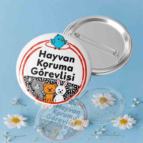 Hayvan Koruma Görevlisi Rozeti - 4 Ekim Hayvanları Koruma Günü Öğrenci Hediyesi Hayvan Koruma Görevlisi Rozeti - 4 Ekim Hayvanları Koruma Günü Öğrenci Hediyesi