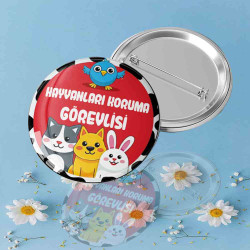 Hayvanları Koruma Görevlisi Rozeti - 4 Ekim Hayvanları Koruma Günü Hediyesi