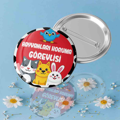 Hayvanları Koruma Görevlisi Rozeti - 4 Ekim Hayvanları Koruma Günü Hediyesi Hayvanları Koruma Görevlisi Rozeti - 4 Ekim Hayvanları Koruma Günü Hediyesi