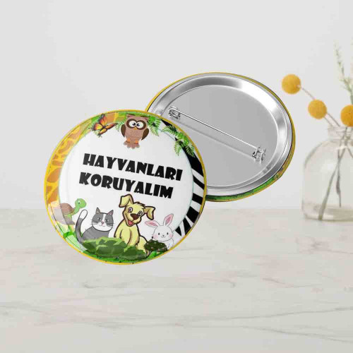 Hayvan Koruma Görevlisi Rozeti | Hayvanları Koruma Günü Temalı Hayvan Koruma Görevlisi Rozeti | Hayvanları Koruma Günü Temalı