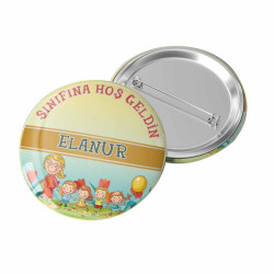 Sınıfına Hoş Geldin Rozeti | Öğrenciler İçin Karşılama Rozeti