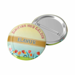 Sınıfına Hoş Geldin Rozeti | Öğrenciler İçin Karşılama Rozeti
