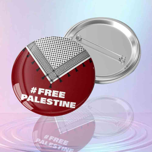 #FREE PALESTINE Keffiyeh Desenli Dayanışma Rozeti - Keffiye Örgü Desenli İğneli Metal Buton Rozet #FREE PALESTINE Keffiyeh Desenli Dayanışma Rozeti - Keffiye Örgü Desenli İğneli Metal Buton Rozet