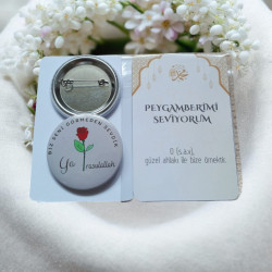 Biz Seni Görmeden Sevdik Ya Rasulallah Rozeti ve Teşvik Kartı Seti
