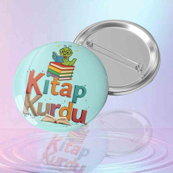 Öğrenci Motivasyon Rozeti - "Kitap Kurdu" (Sevimli Tırtıl Figürlü)
