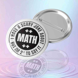 "Scary Joke Math" Esprili Matematik Rozeti - "2 Squared" Tasarımlı