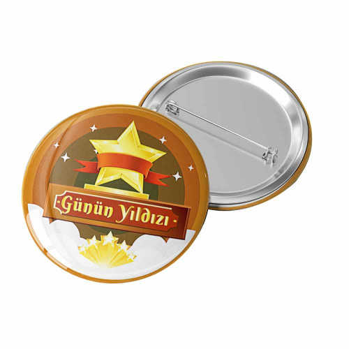Günün Yıldızı Rozeti | Öğrencileri Motive Edici Ödül Rozeti