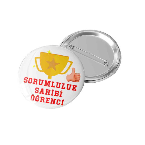 Sorumluluk Sahibi Öğrenci Rozeti | Görev Bilinci Rozeti