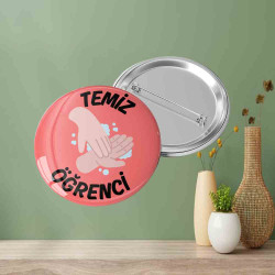 Temiz Öğrenci Rozeti | Ödüllendirme Rozeti 44-58 Çapında
