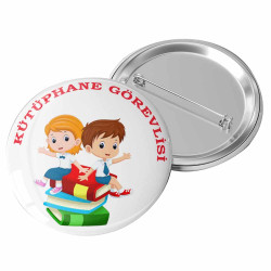 Kütüphane Görevlisi Rozeti | İlkokul ve Ortaokul Öğrencileri İçin