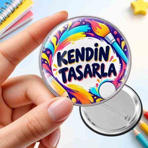 Kendin Tasarla İğneli Buton Rozet - Kişiye Özel Baskılı Metal Dayanışma Rozeti Kendin Tasarla İğneli Buton Rozet - Kişiye Özel Baskılı Metal Dayanışma Rozeti