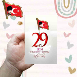 29 Ekim Cumhuriyet Bayramı Yaka Rozeti | Türk Bayraklı Özel Tasarım